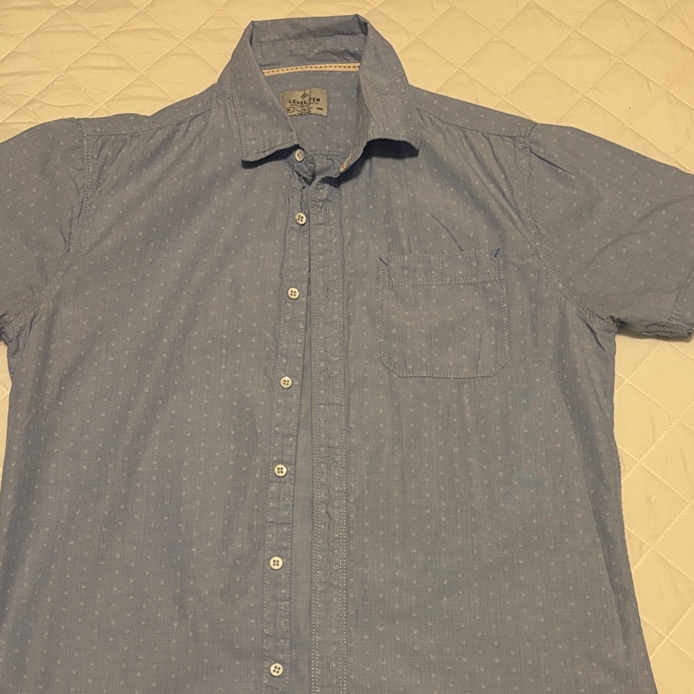 Levi's Light Blue Short Sleeve Button-Down Casual Shirt M